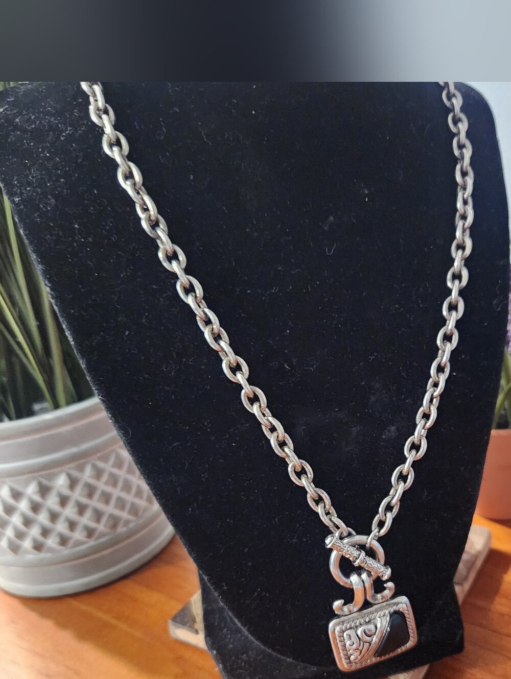 PD Design Chuncky chain With Blk Onx Pendent